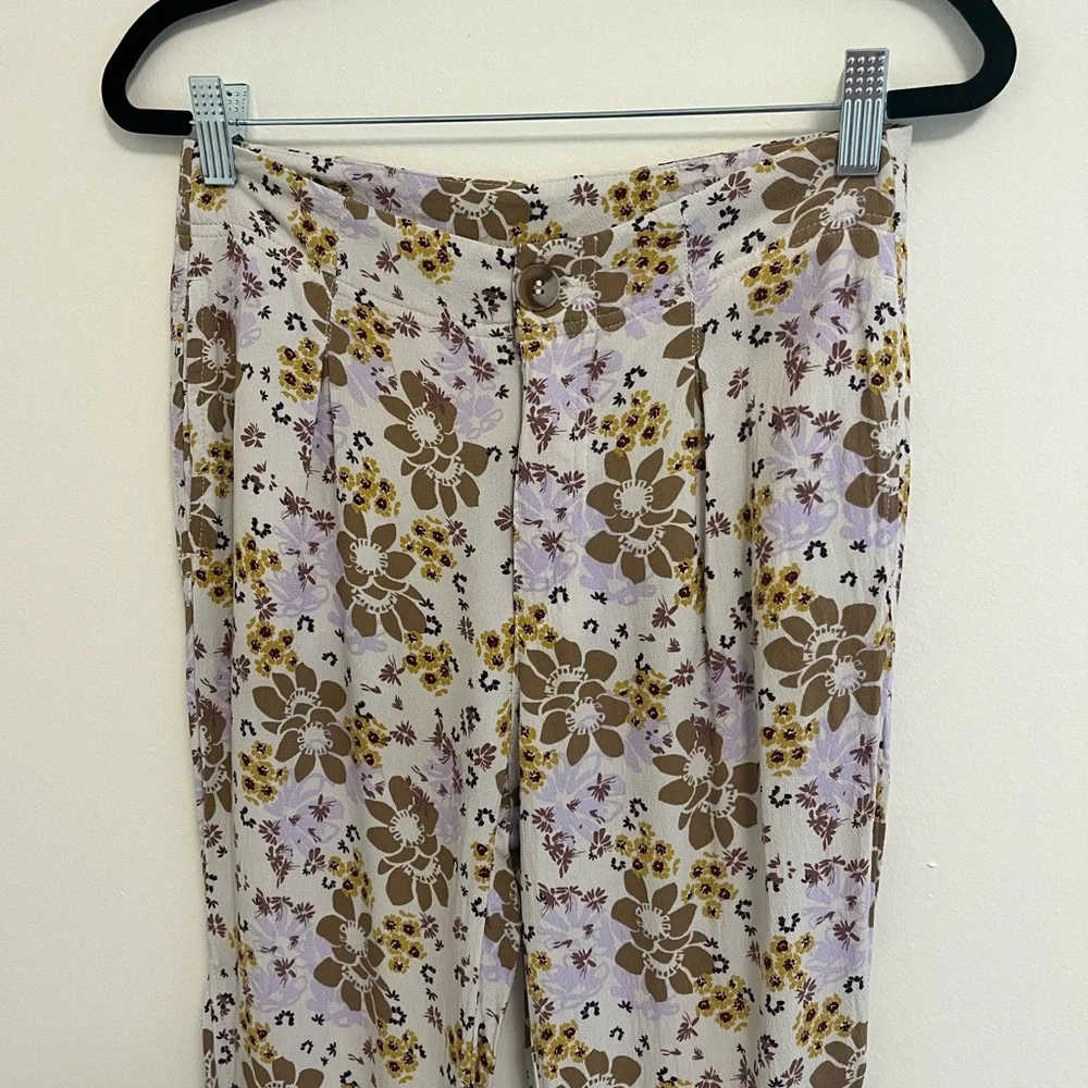 Free People Can't Take My Eyes Off You Floral Flare Pants, XS - Picture 10 of 16